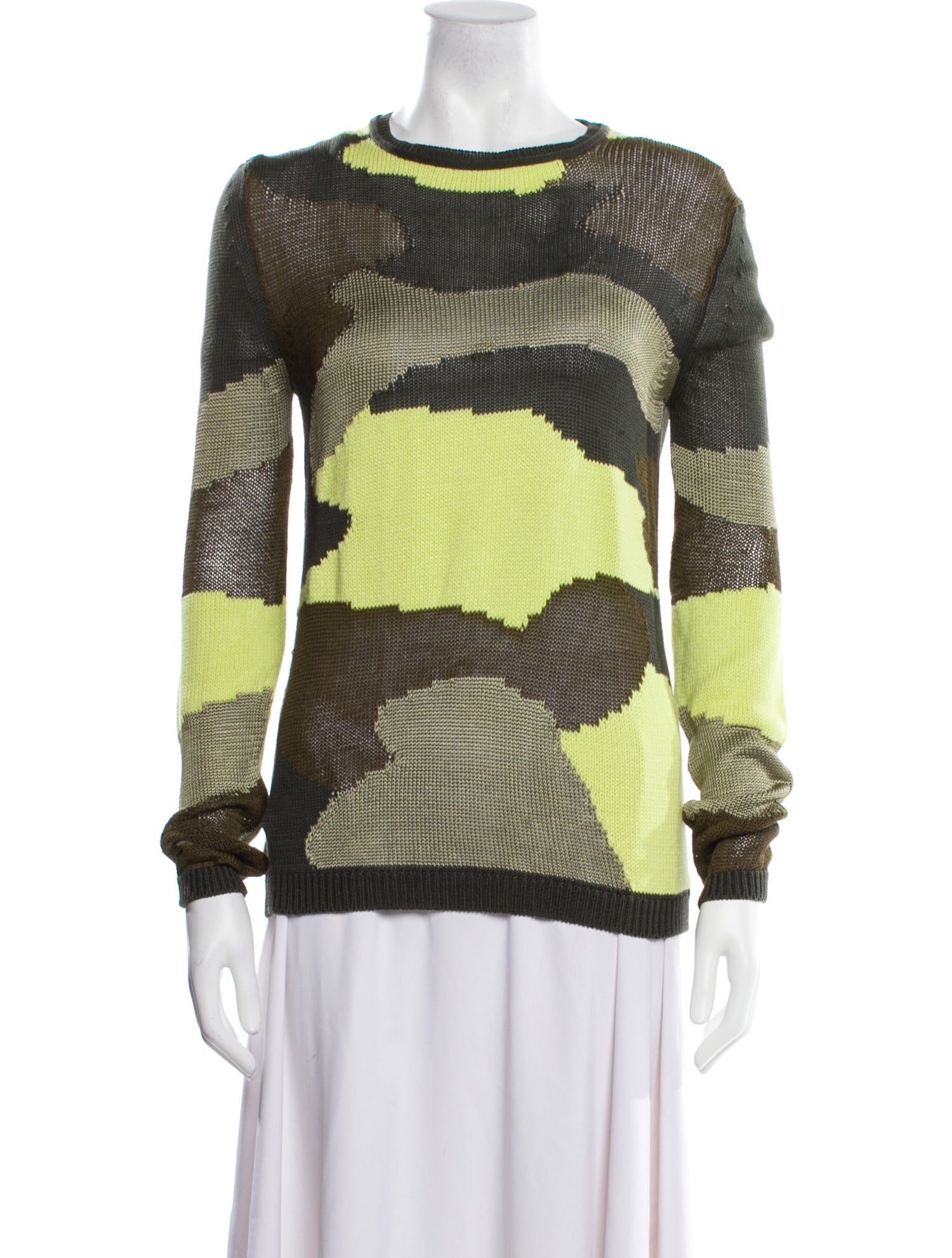 McQ Alexander McQueen Printed Crew Neck Sweater