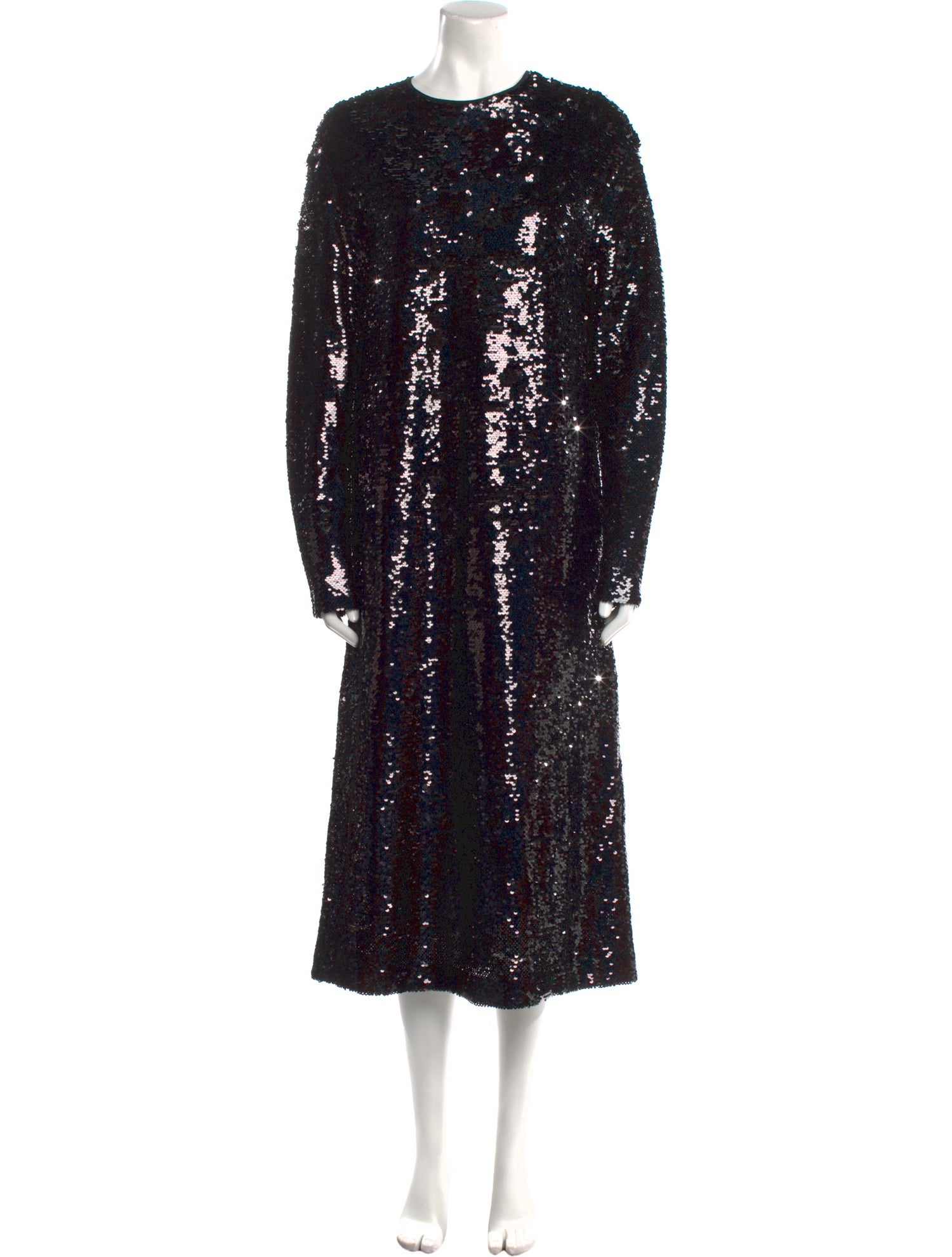 McQ Alexander McQueen Crew Neck Midi Length Dress