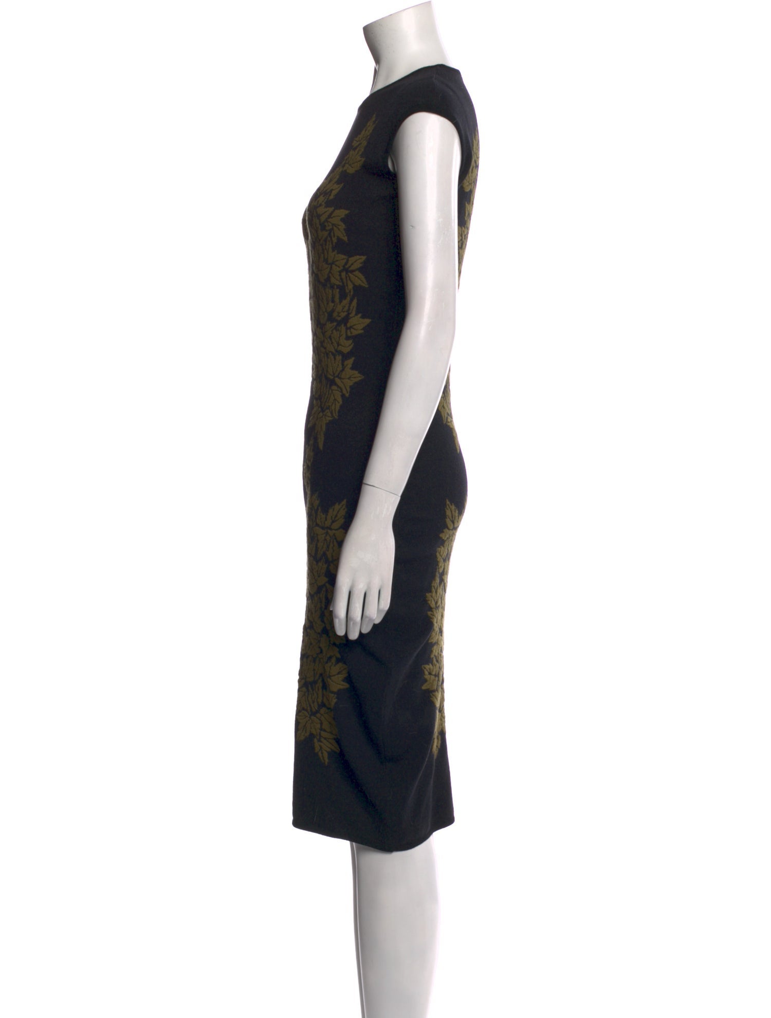 McQ Alexander McQueen Floral Print Knee-Length Dress