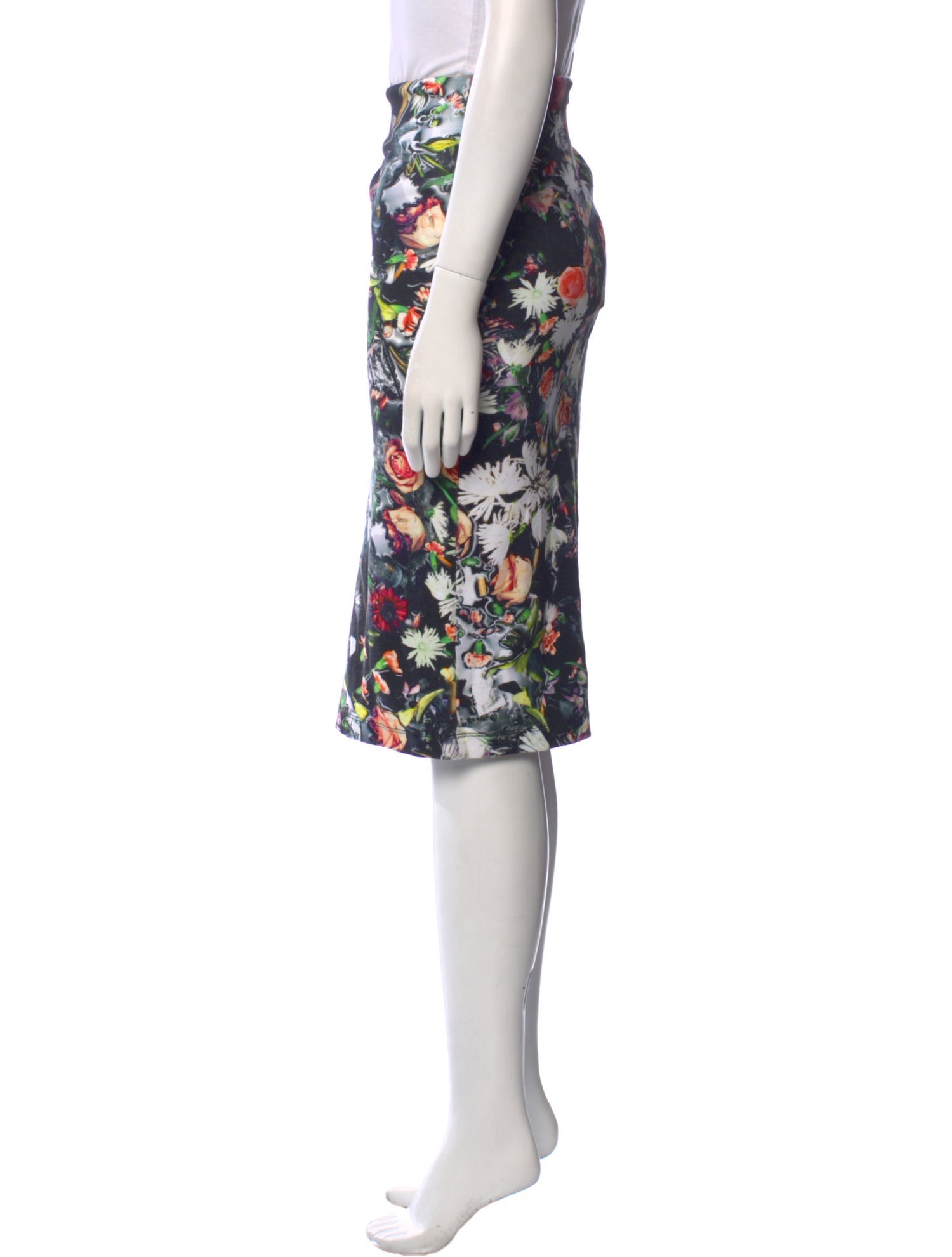 McQ Alexander McQueen Floral Print Knee-Length Skirt