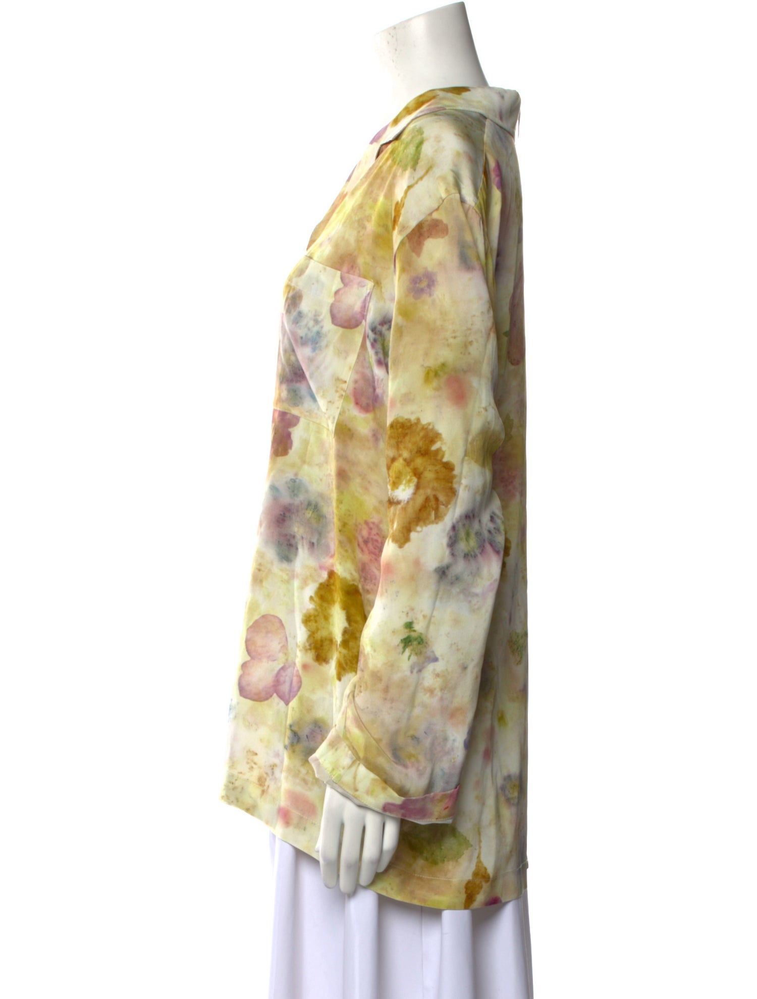 McQ Alexander McQueen Silk Floral Print Blouse