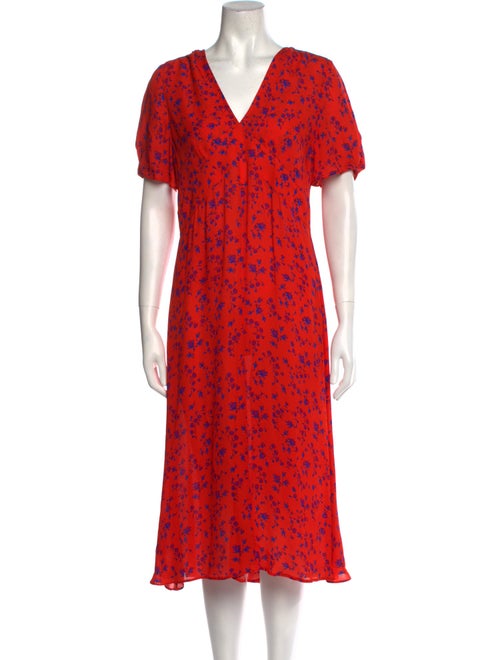 McQ Alexander McQueen Silk Midi Length Dress