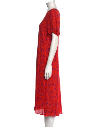 McQ Alexander McQueen Silk Midi Length Dress