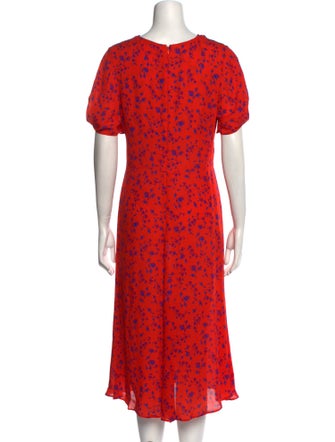 McQ Alexander McQueen Silk Midi Length Dress