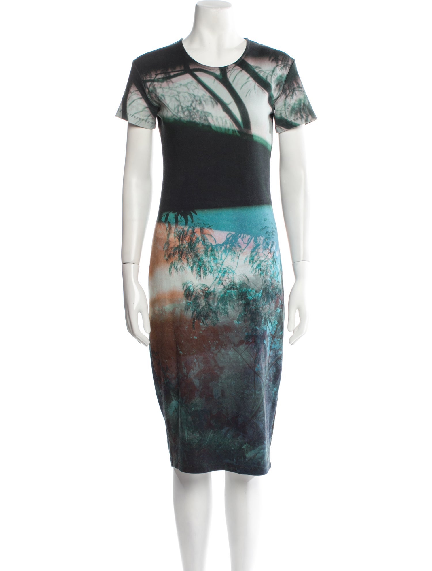 McQ Alexander McQueen Printed Midi Length Dress