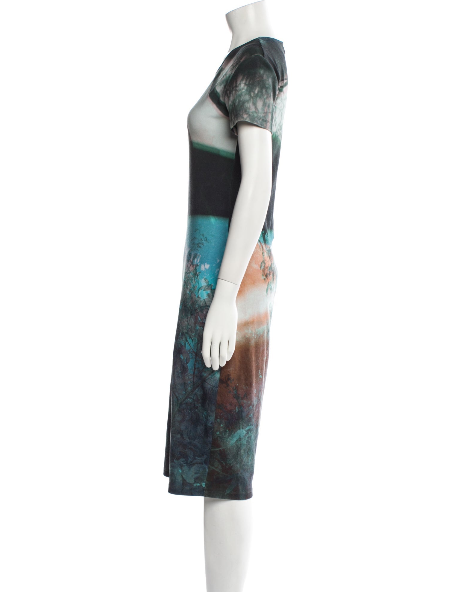 McQ Alexander McQueen Printed Midi Length Dress