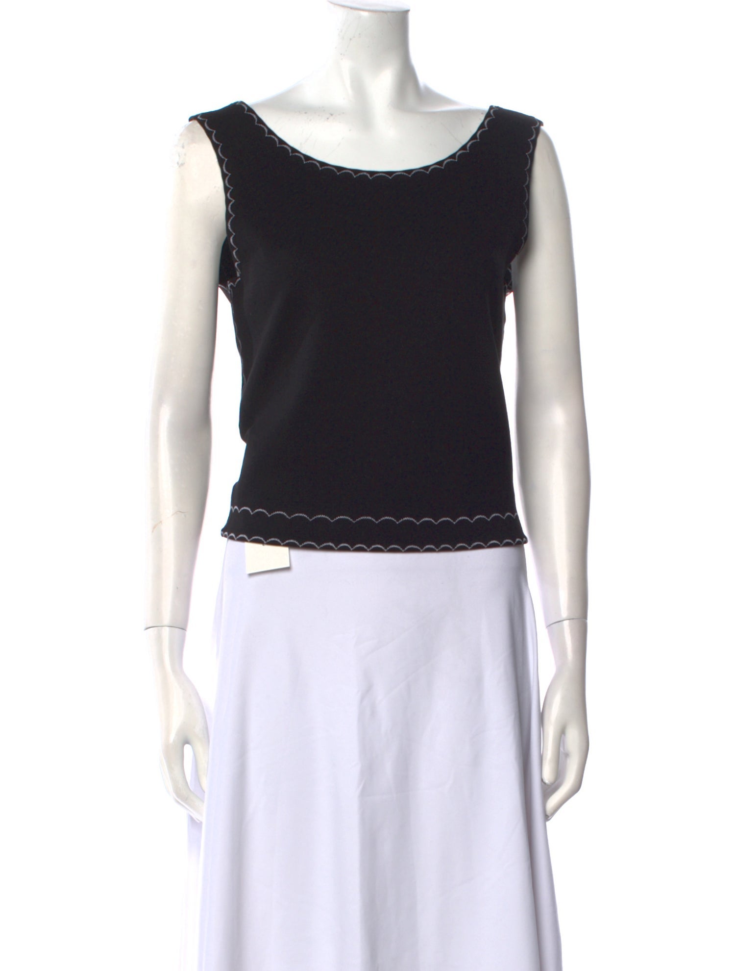 McQ Alexander McQueen Scoop Neck Sleeveless Crop Top