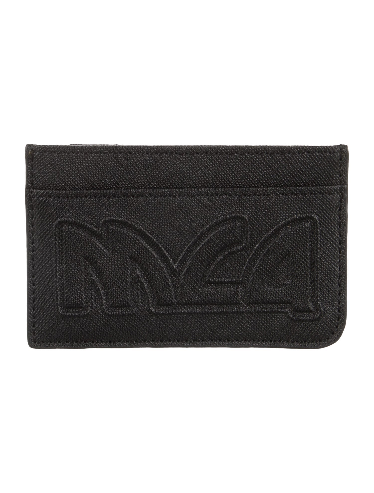 McQ Alexander McQueen Saffiano Leather Printed Card Holder w/ Tags