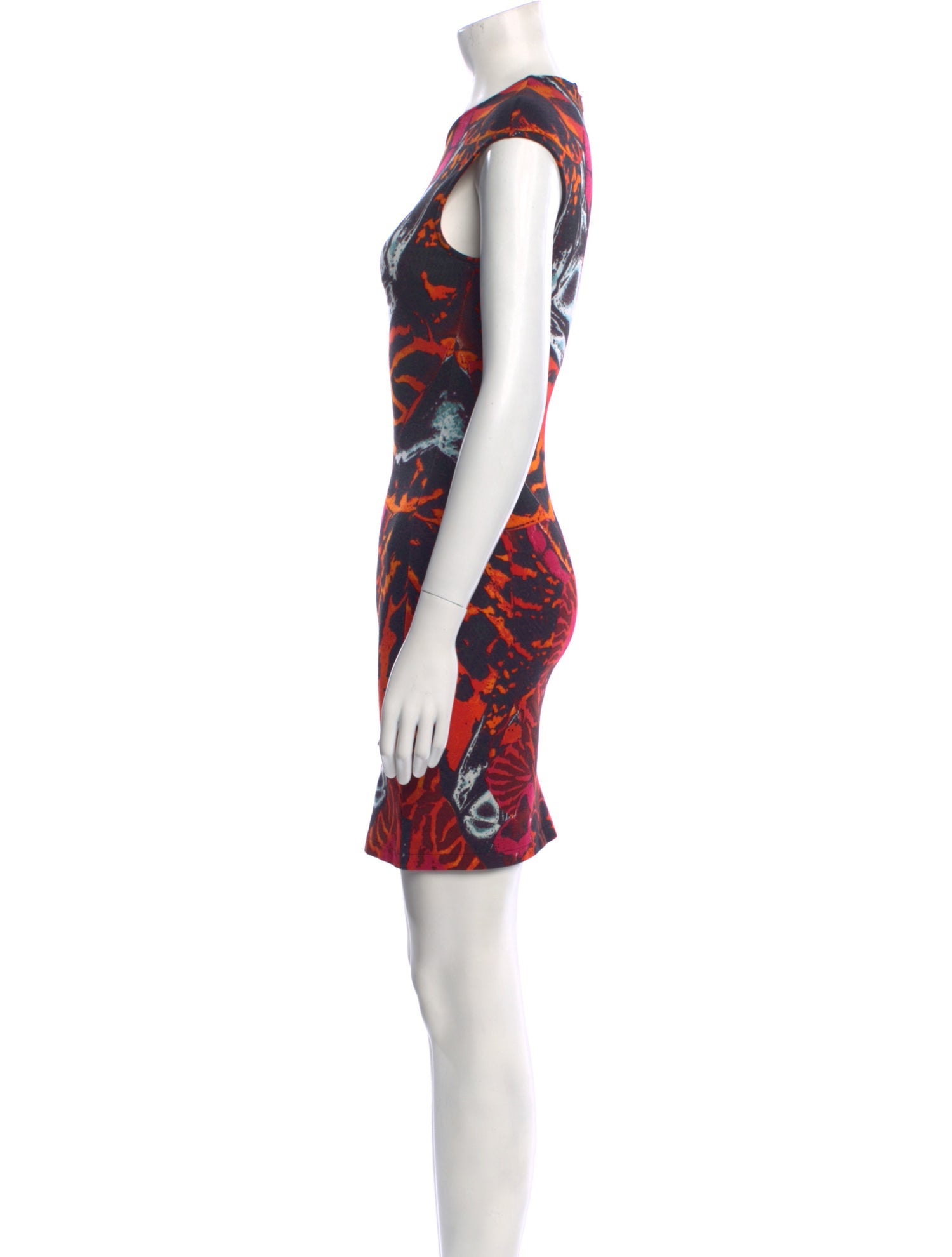 McQ Alexander McQueen Printed Mini Dress