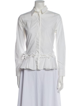 McQ Alexander McQueen Long Sleeve Button-Up Top