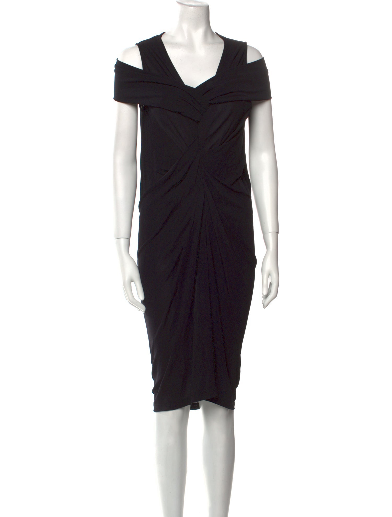 McQ Alexander McQueen Cowl Neck Knee-Length Dress