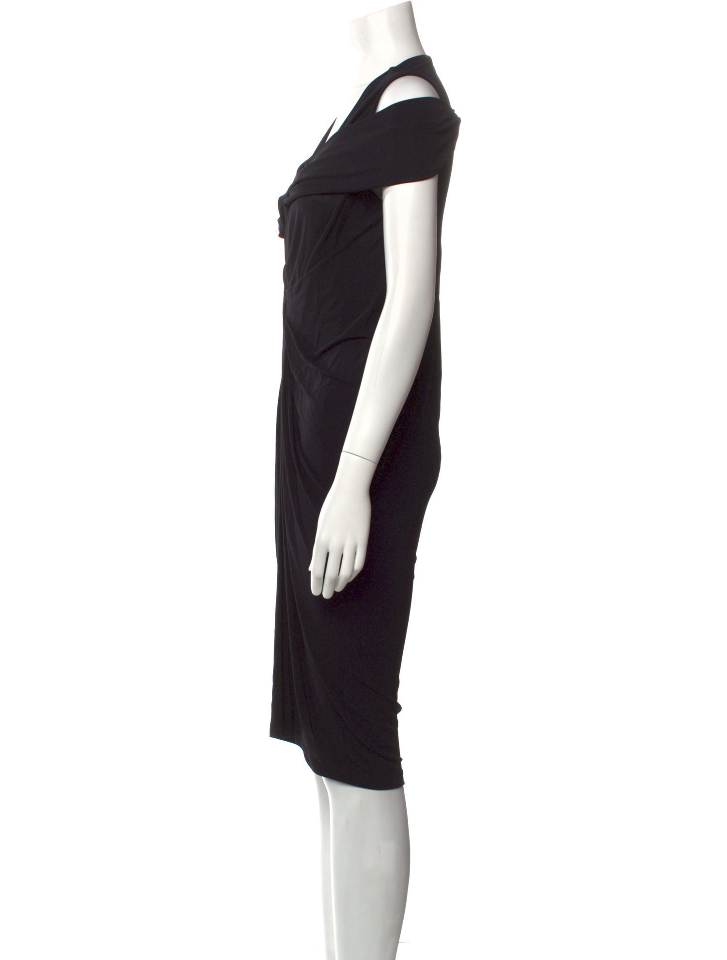 McQ Alexander McQueen Cowl Neck Knee-Length Dress