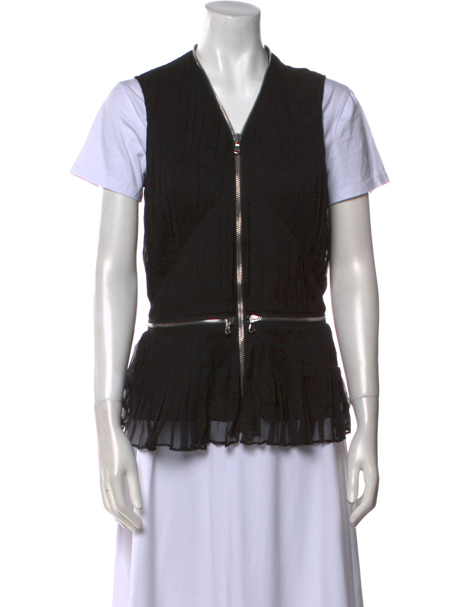 McQ Alexander McQueen Silk V-Neck Top