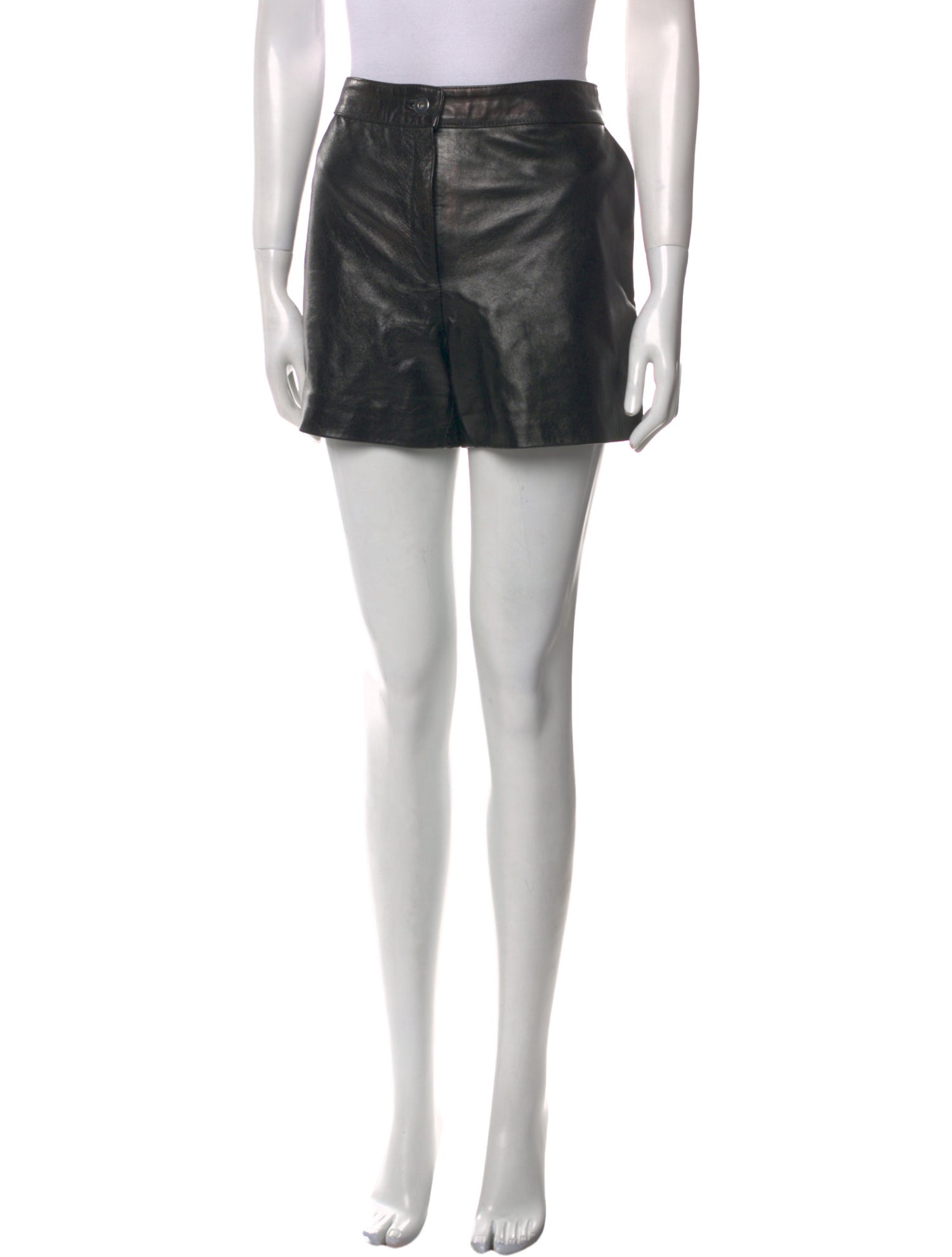 McQ Alexander McQueen Lamb Leather Mini Shorts