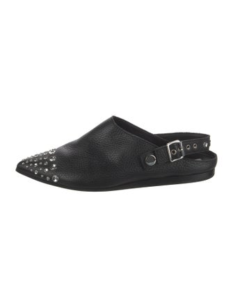McQ Alexander McQueen Leather Studded Accents Slingback Flats