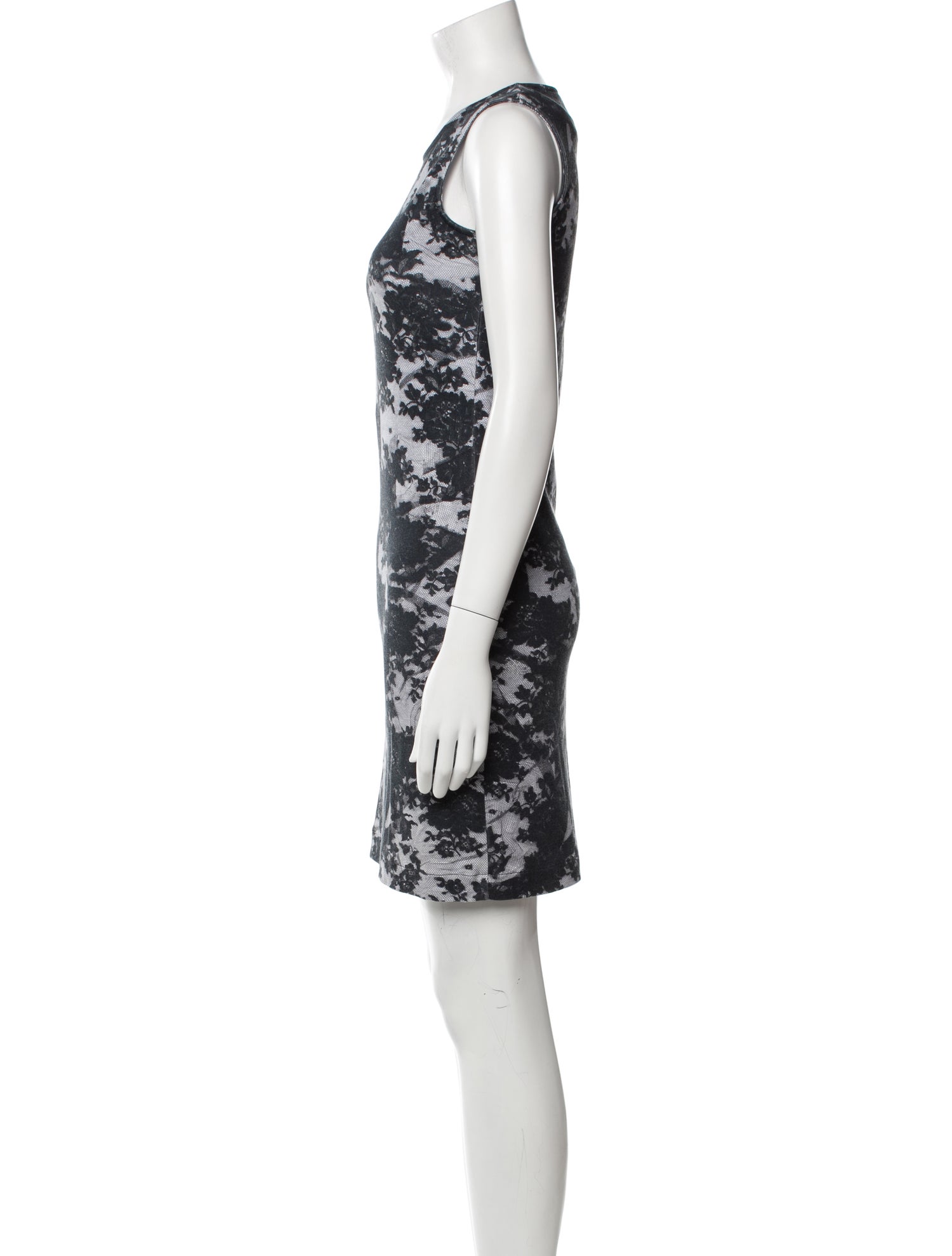McQ Alexander McQueen Floral Print Mini Dress