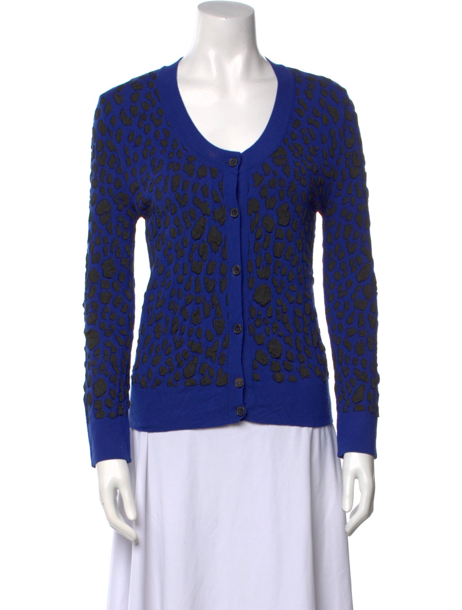 McQ Alexander McQueen Printed Scoop Neck Sweater