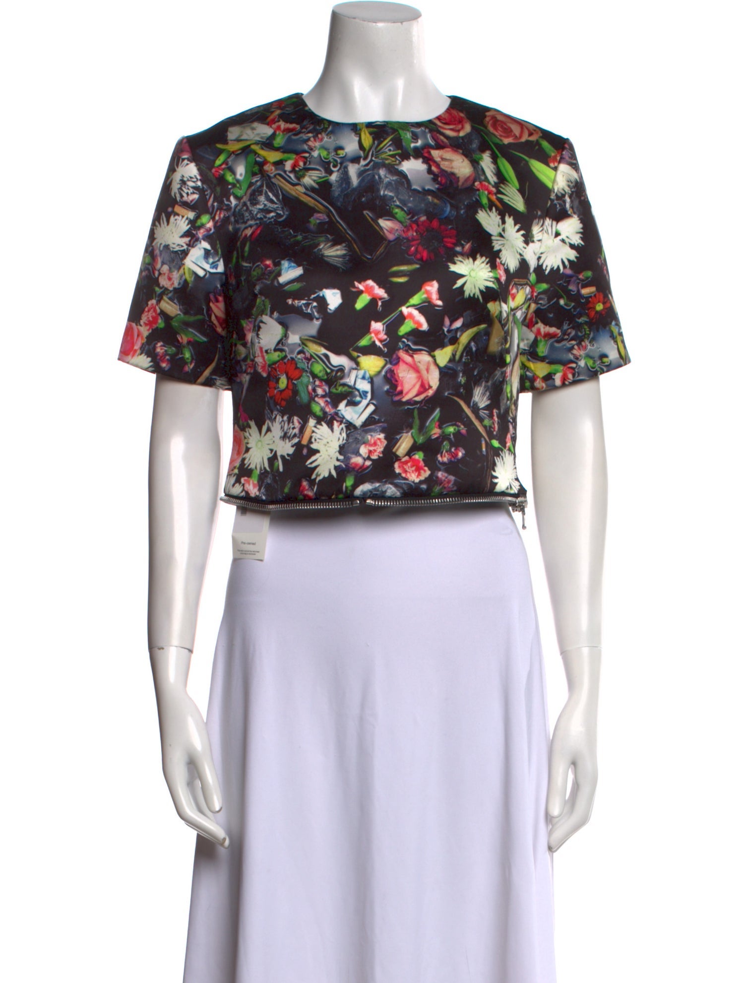 McQ Alexander McQueen 2014 Floral Print Crop Top