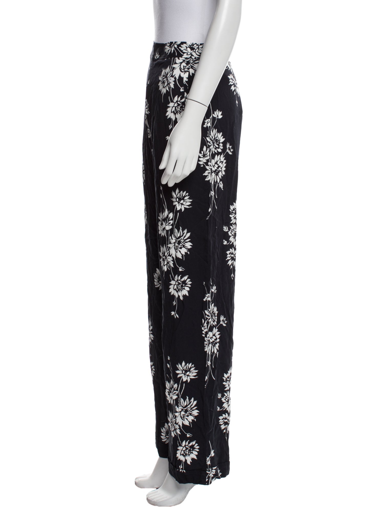 McQ Alexander McQueen Floral Print Straight Leg Pants