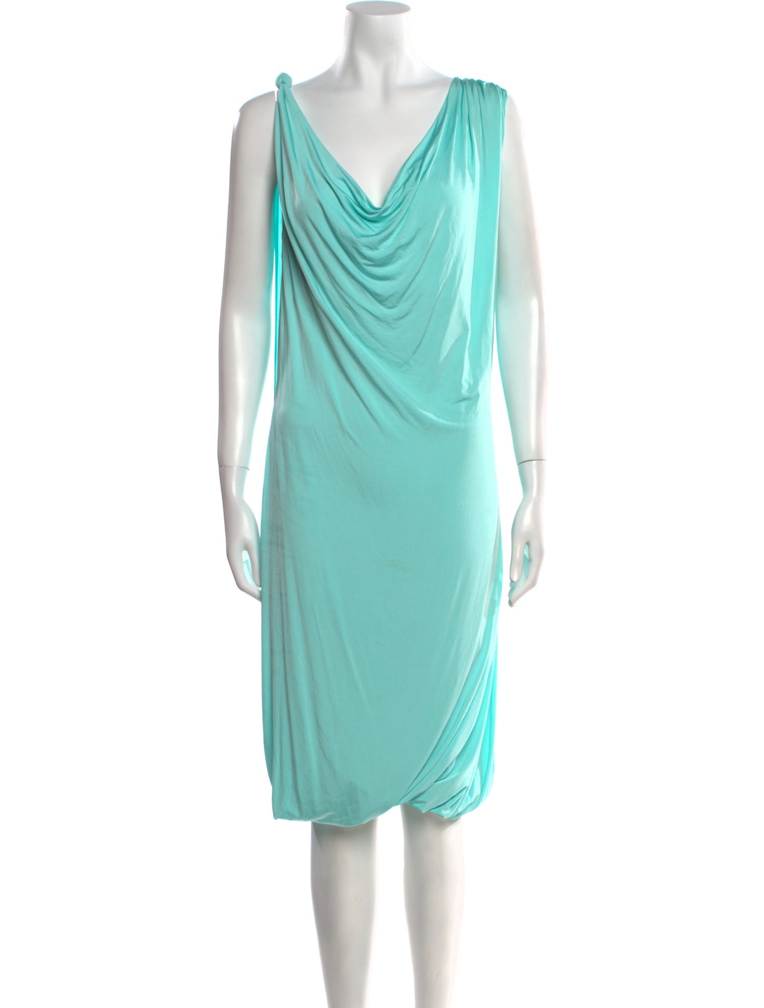 McQ Alexander McQueen Cowl Neck Knee-Length Dress