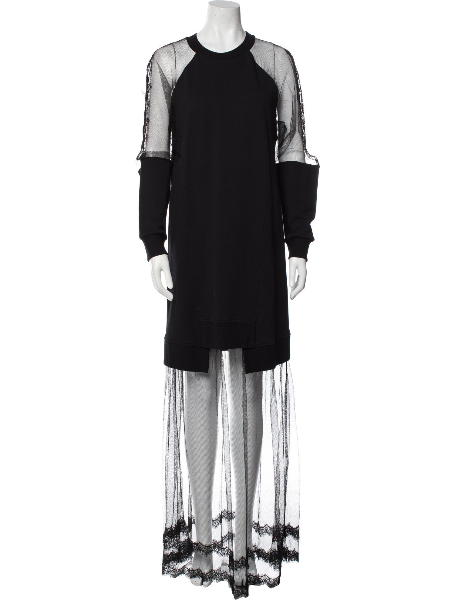McQ Alexander McQueen Crew Neck Long Dress