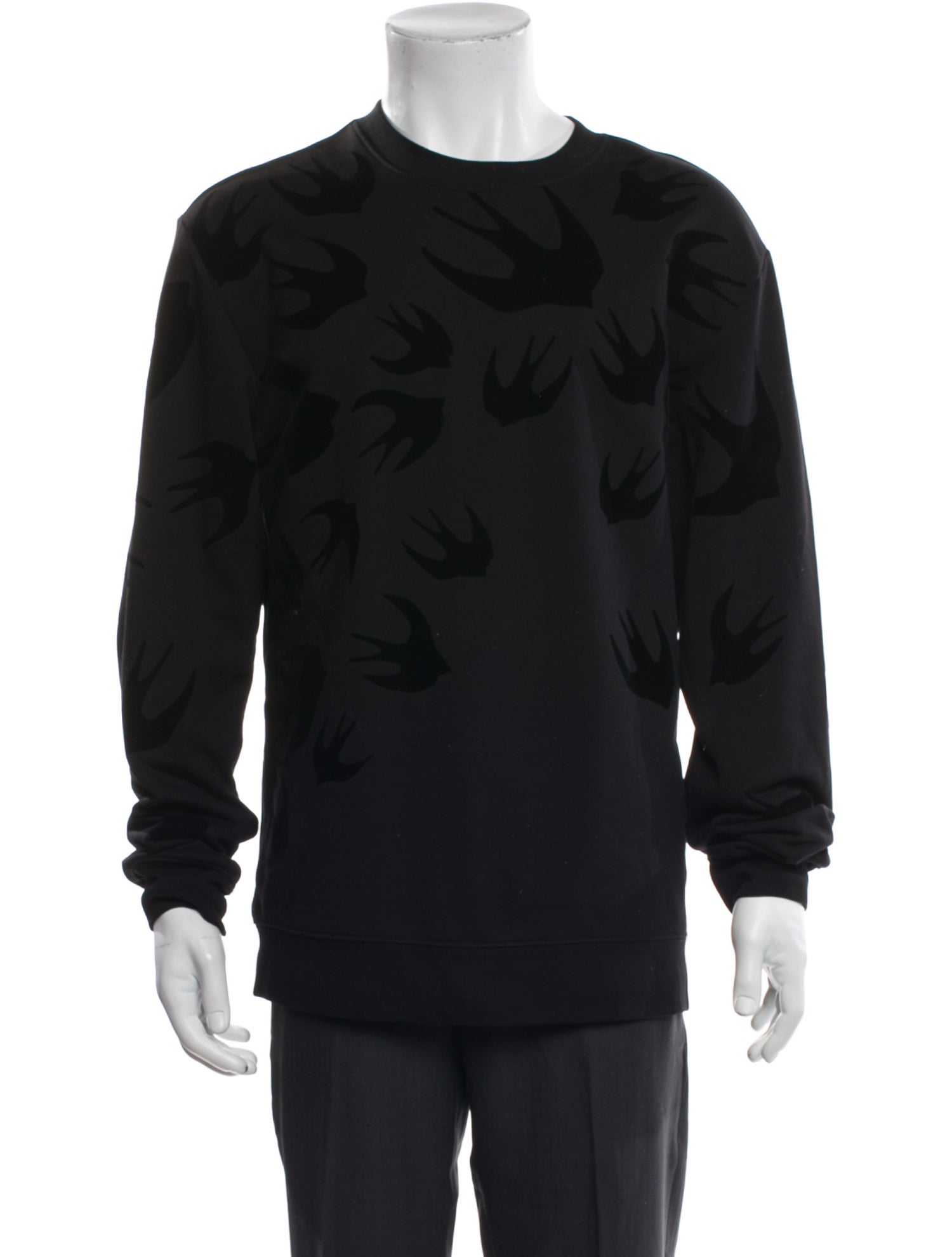 McQ Alexander McQueen Printed Crew Neck Pullover