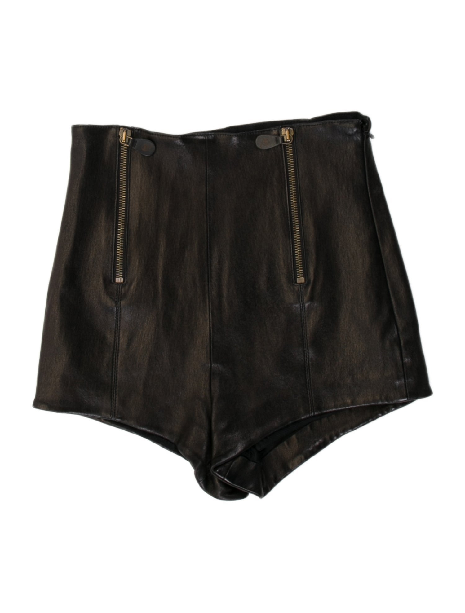 McQ Alexander McQueen Lamb Leather Mini Shorts