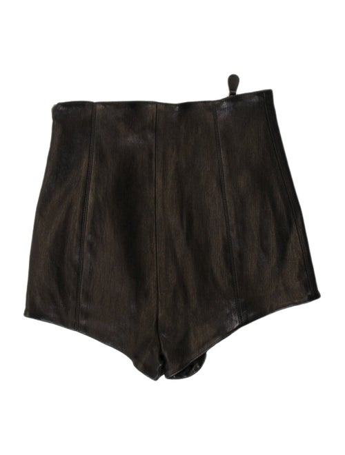McQ Alexander McQueen Lamb Leather Mini Shorts
