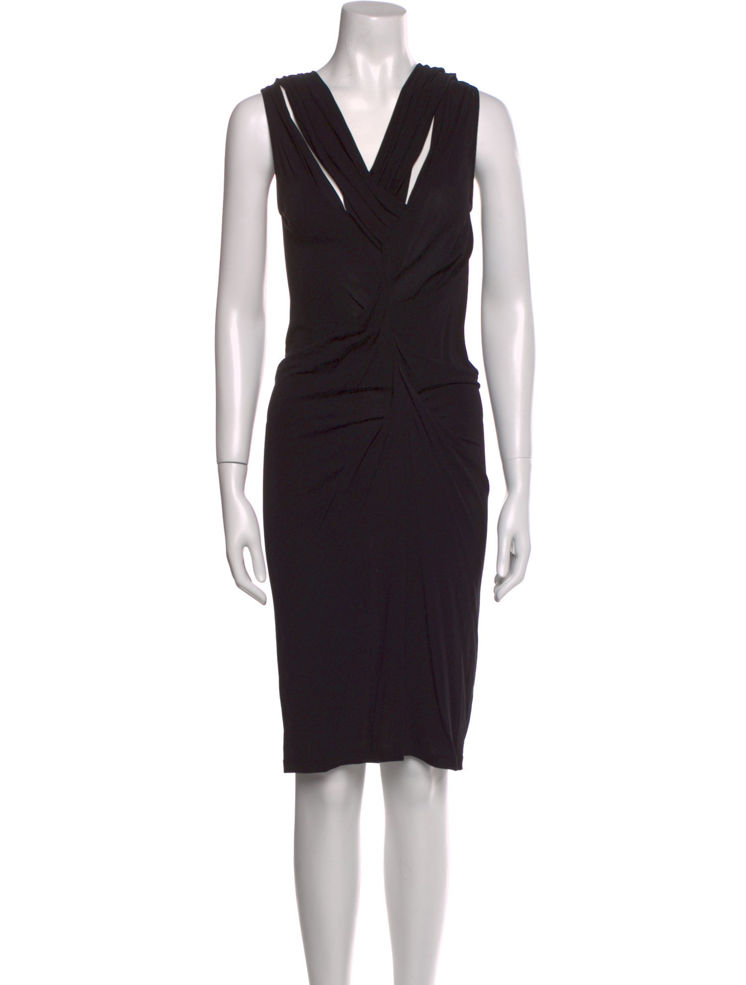 McQ Alexander McQueen Cowl Neck Midi Length Dress
