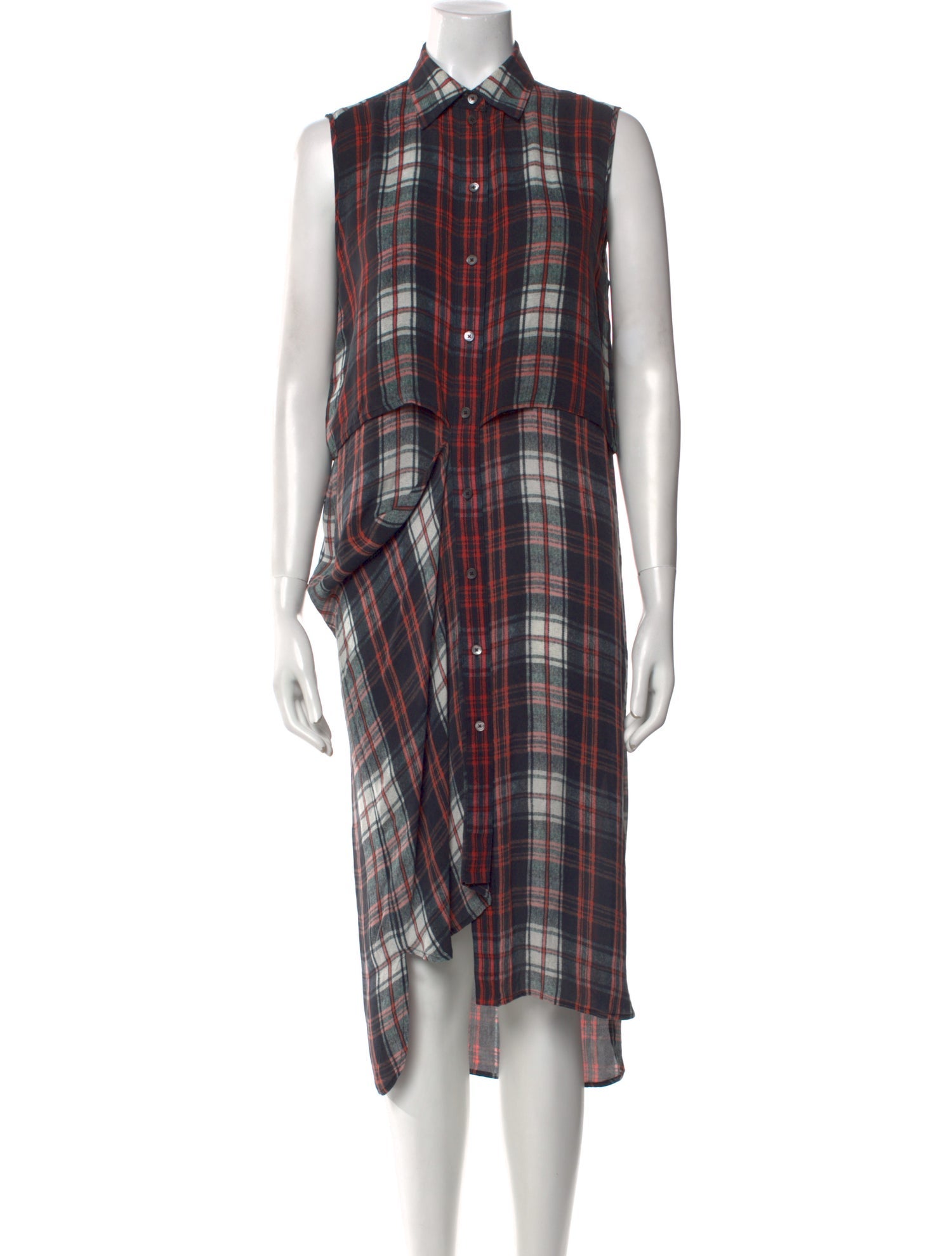 McQ Alexander McQueen Silk Midi Length Dress