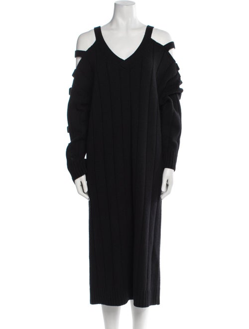 McQ Alexander McQueen Wool Midi Length Dress