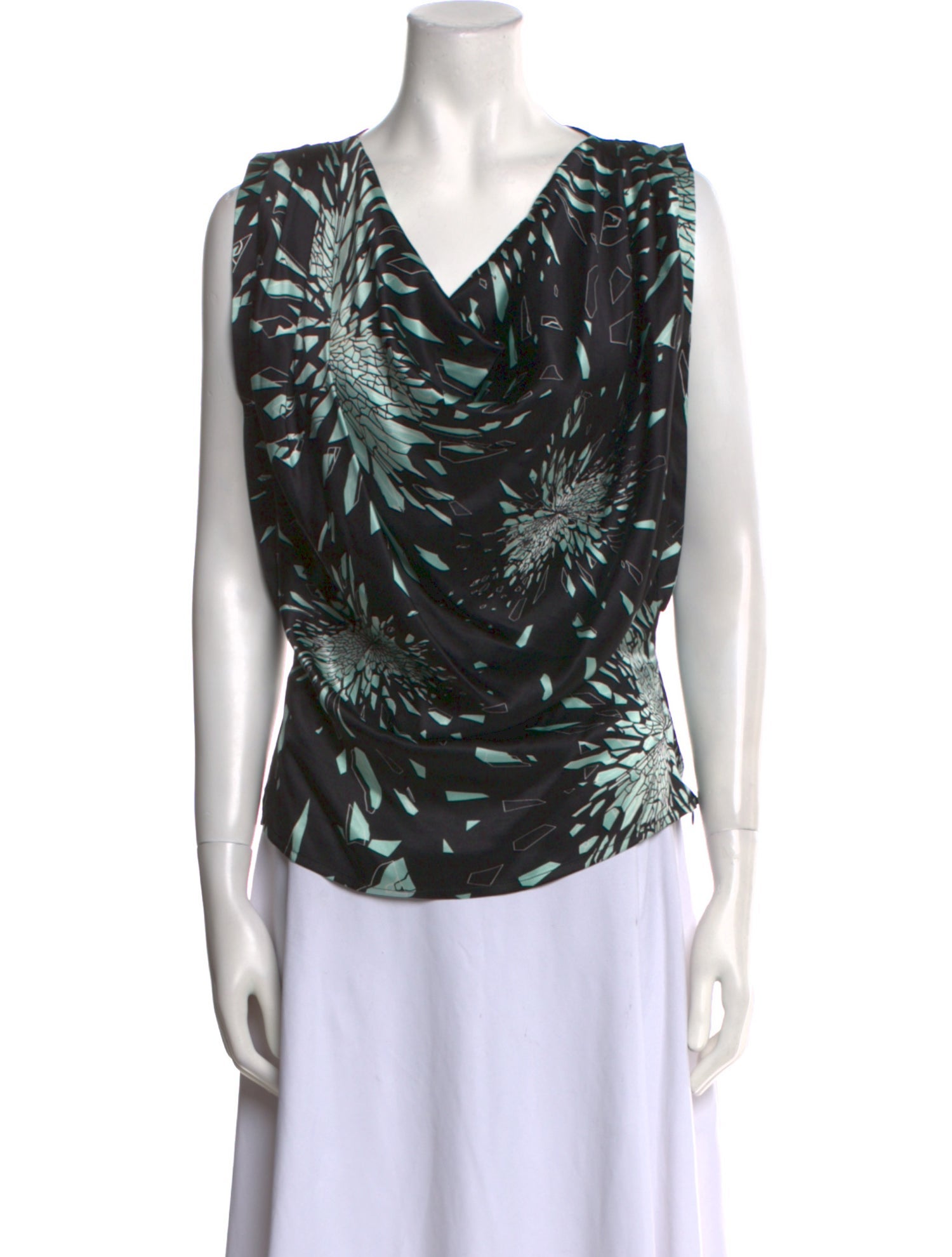 McQ Alexander McQueen Silk Printed Top
