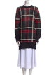 McQ Alexander McQueen Linen Plaid Print Sweater