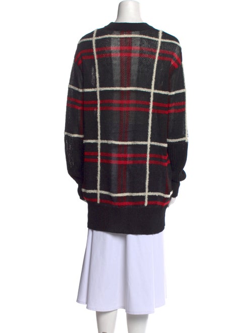 McQ Alexander McQueen Linen Plaid Print Sweater