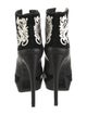 McQ Alexander McQueen Leather Floral Print Lace-Up Boots