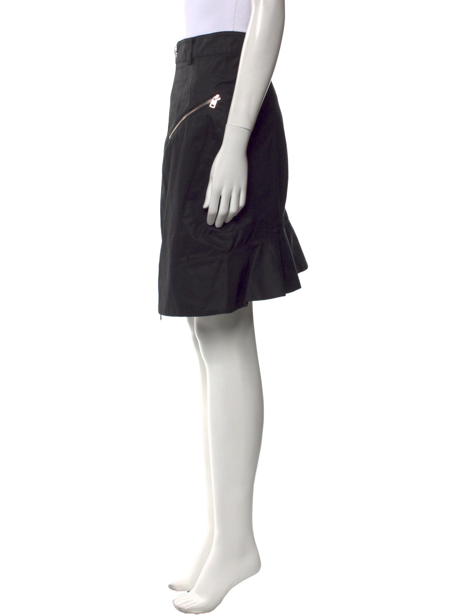 McQ Alexander McQueen Ruffle Embellishment Knee-Length Skirt