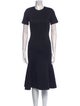 McQ Alexander McQueen Crew Neck Midi Length Dress