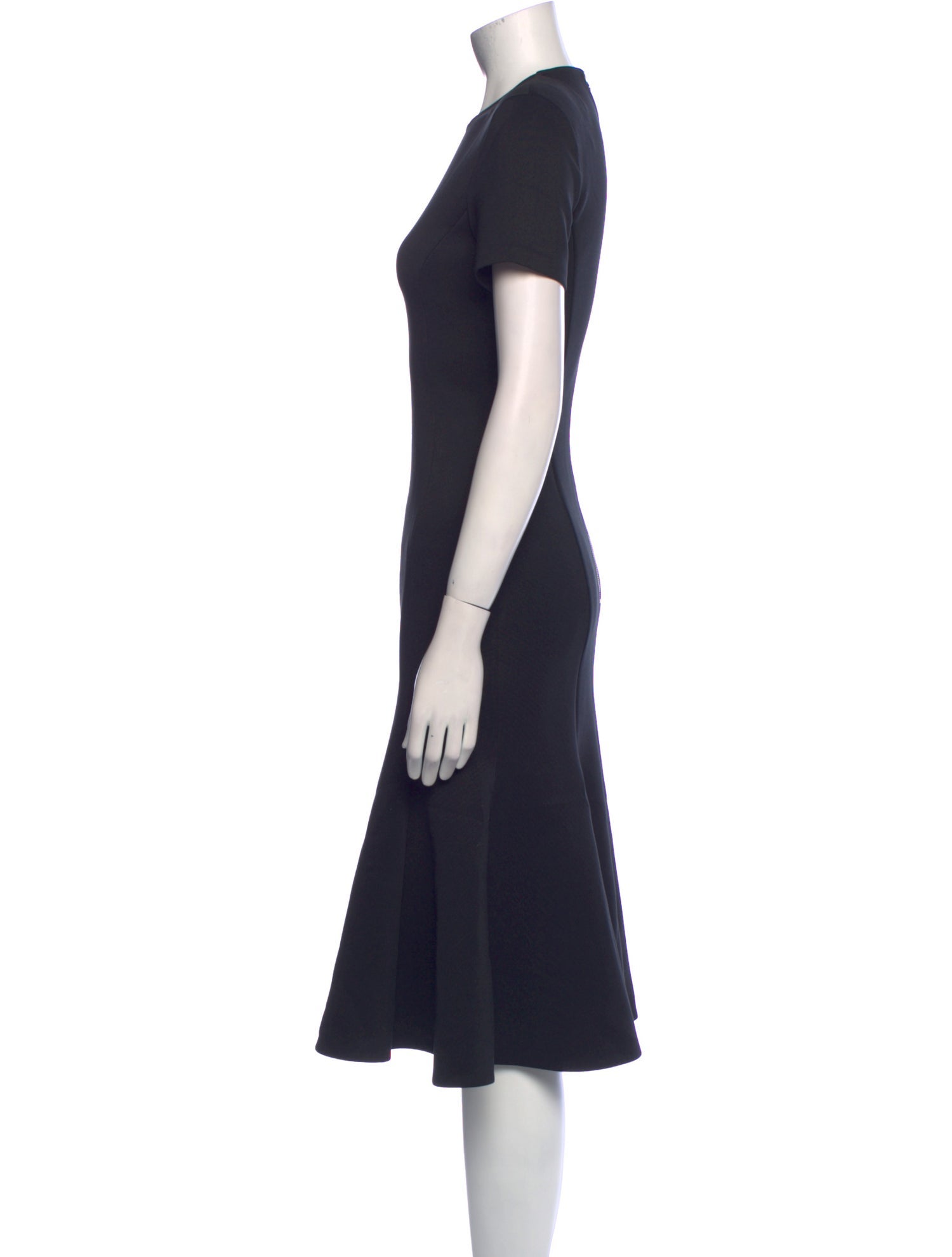 McQ Alexander McQueen Crew Neck Midi Length Dress