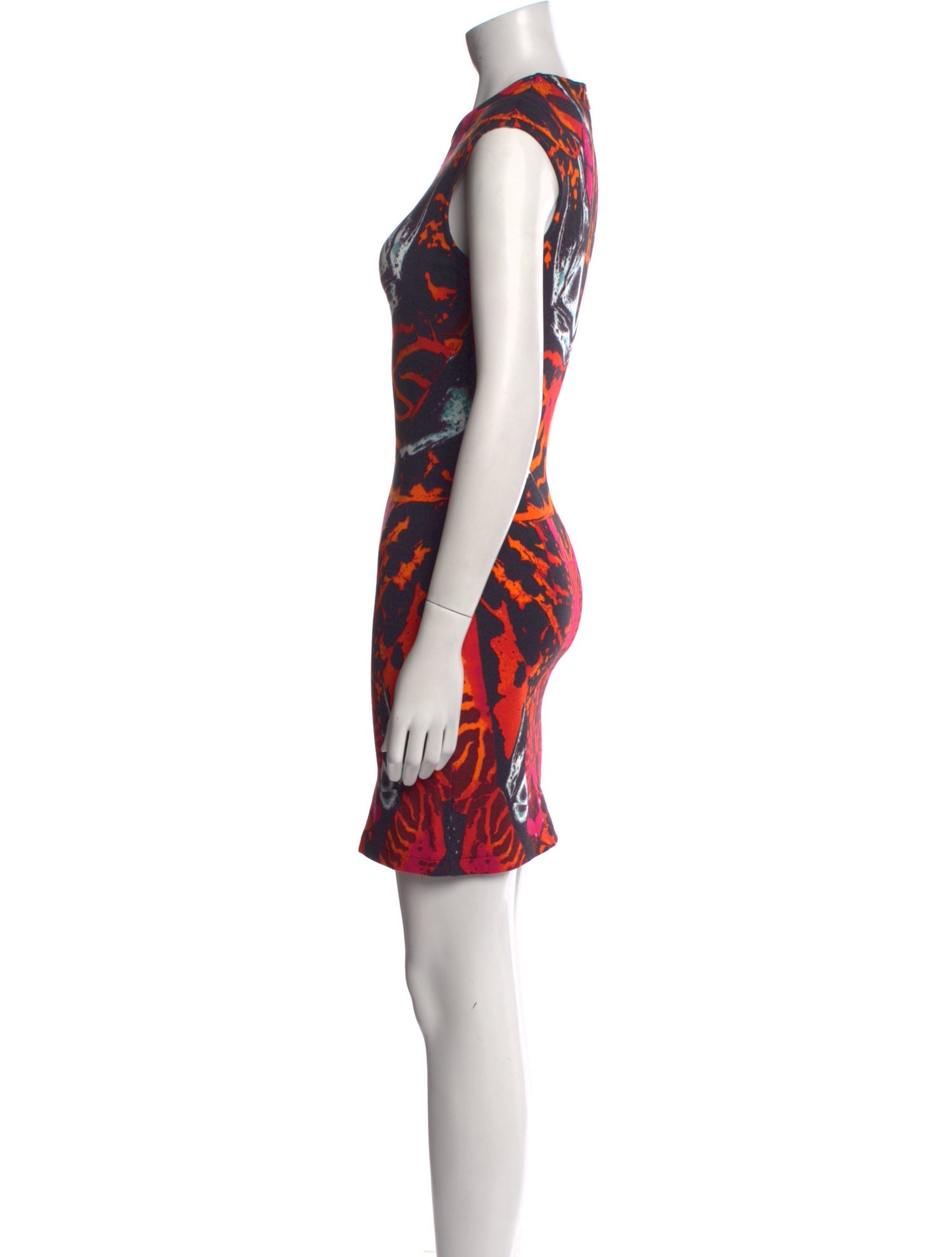 McQ Alexander McQueen Printed Mini Dress