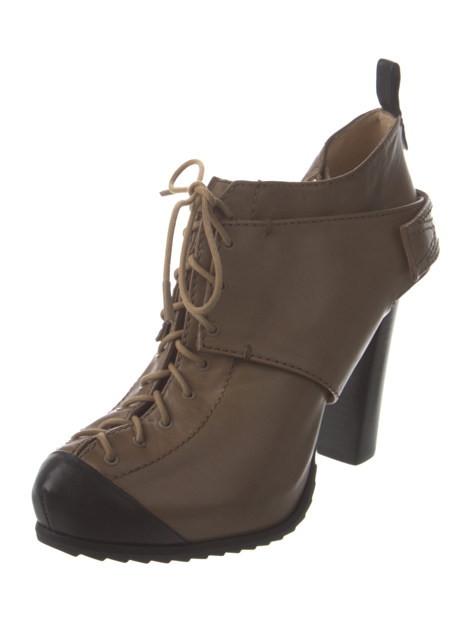 McQ Alexander McQueen Leather Lace-Up Boots