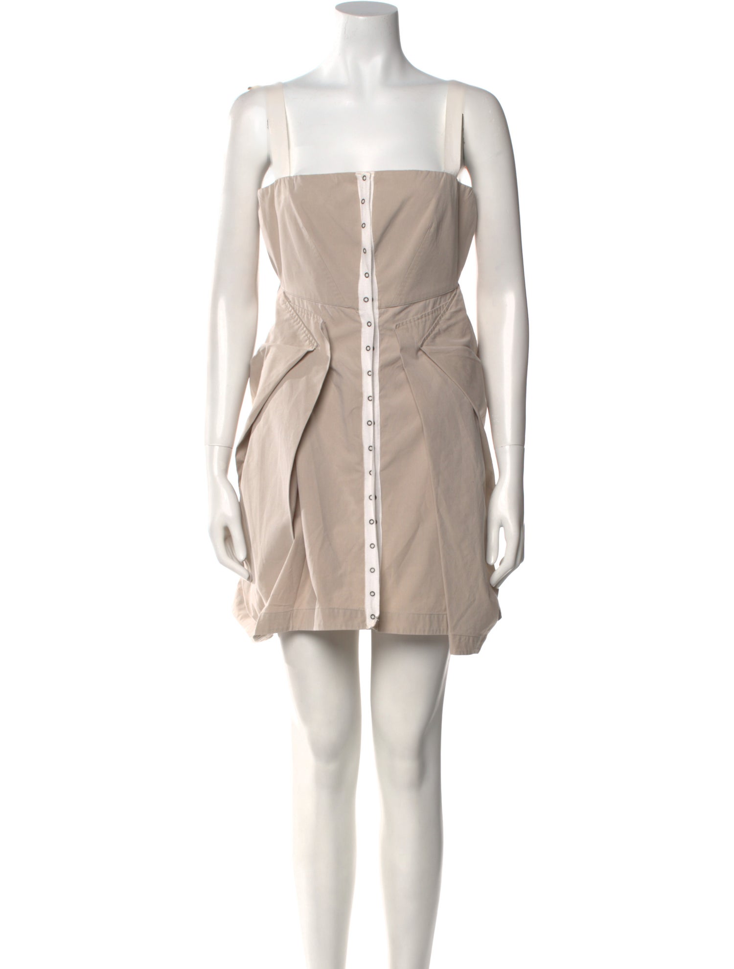 McQ Alexander McQueen Square Neckline Mini Dress