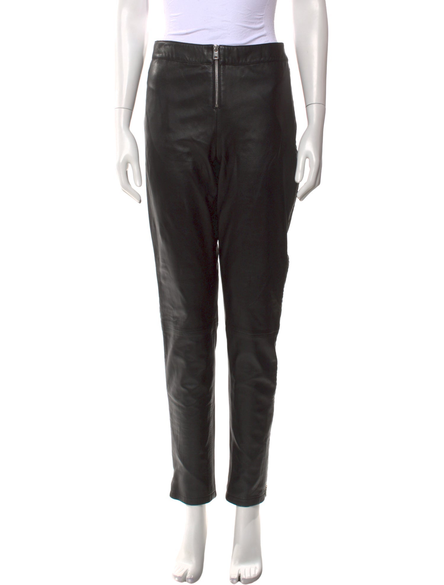 McQ Alexander McQueen Leather Skinny Leg Pants