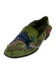 Alexander McQueen Suede Floral Print Loafers