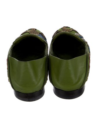 Alexander McQueen Suede Floral Print Loafers