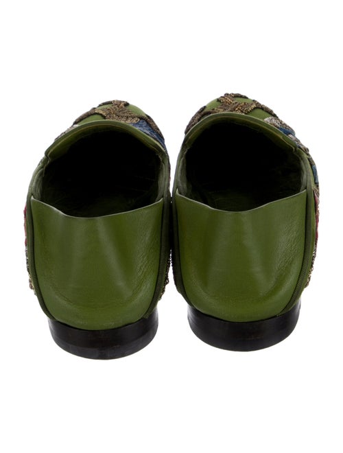 Alexander McQueen Suede Floral Print Loafers