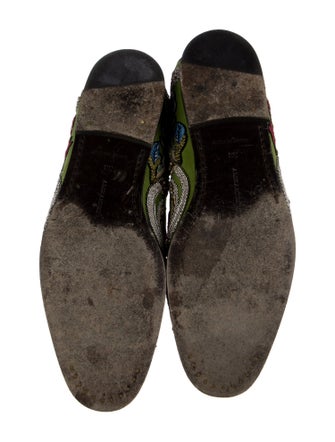 Alexander McQueen Suede Floral Print Loafers