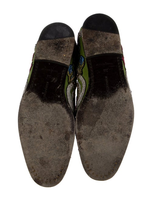 Alexander McQueen Suede Floral Print Loafers