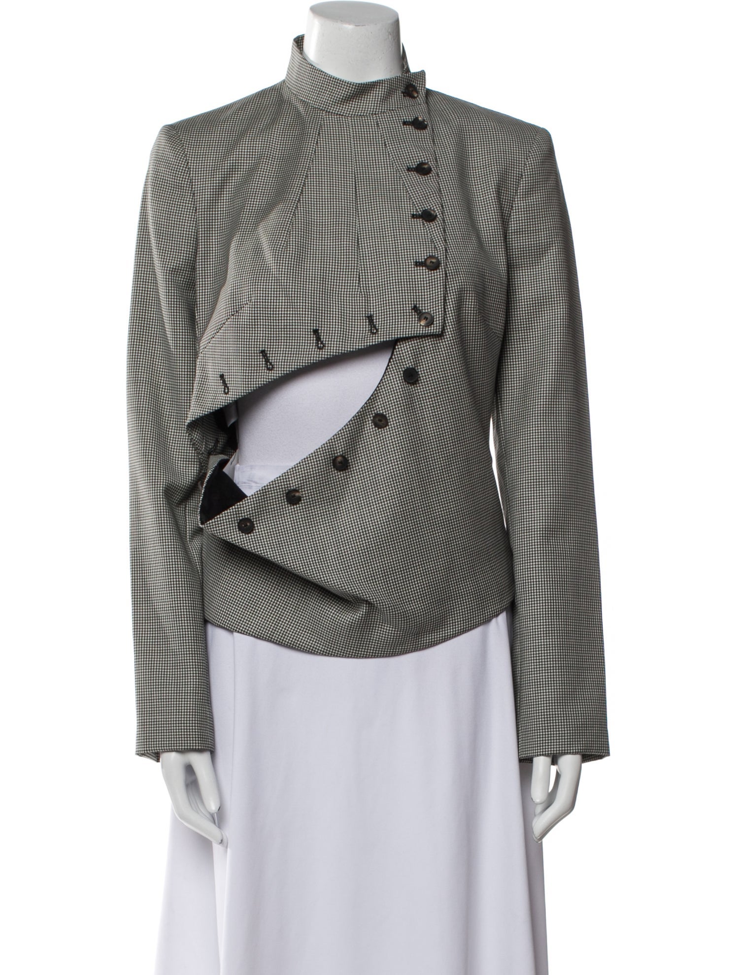 McQ Alexander McQueen Wool Plaid Print Jacket