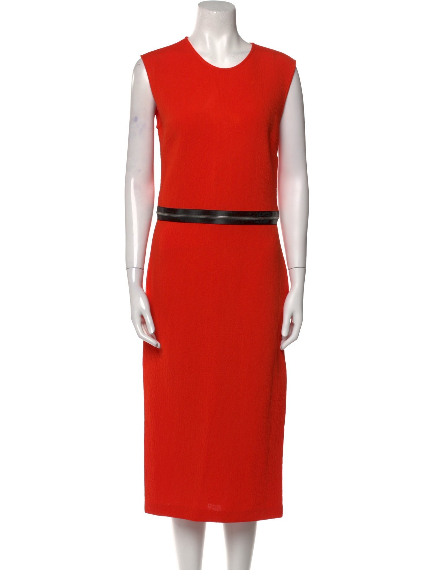 McQ Alexander McQueen Crew Neck Midi Length Dress