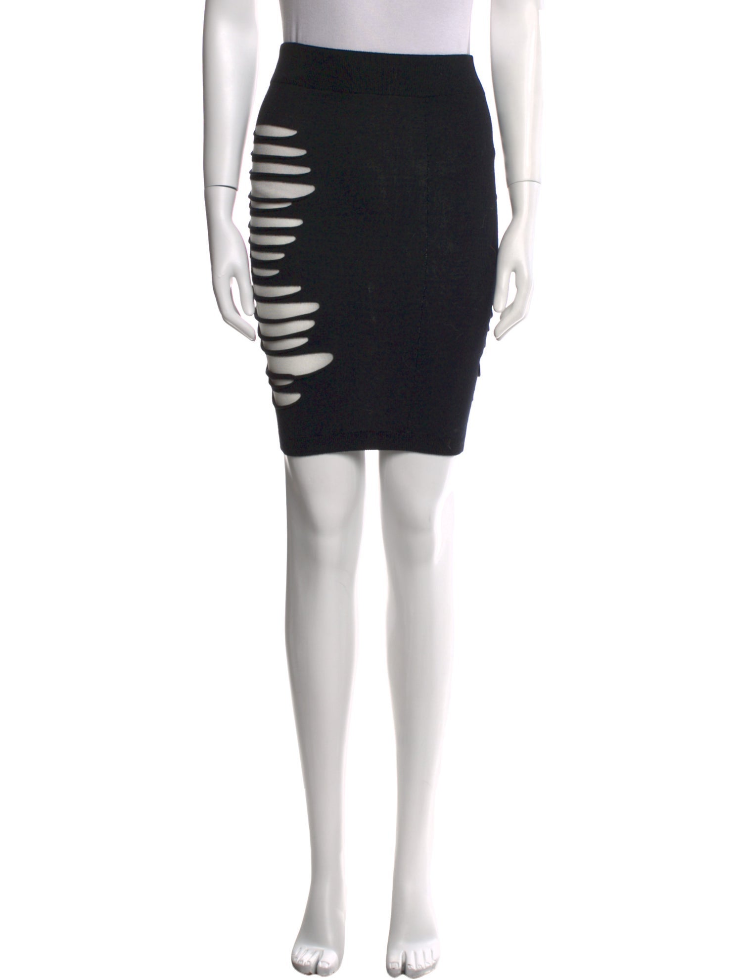McQ Alexander McQueen Cutout Accent Knee-Length Skirt